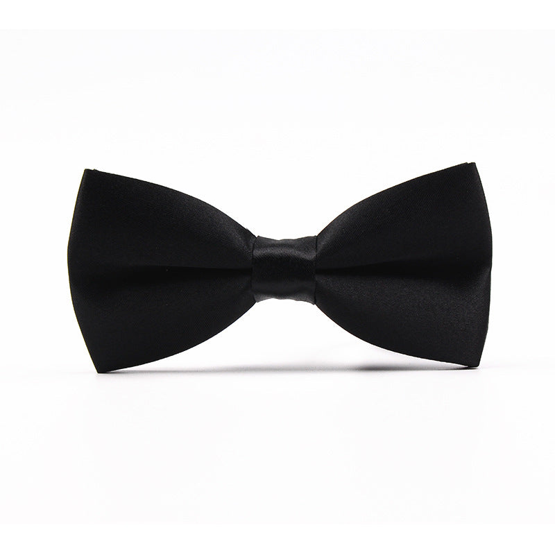 Men's Gentleman Business Casual Bow Tie Solid Color Red Wedding Groom Groomsmen Bow Tie