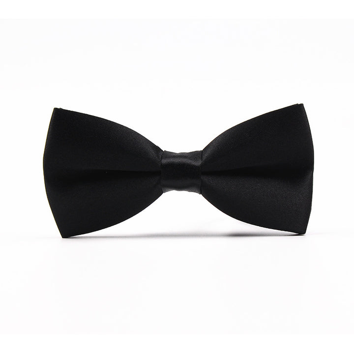 Men's Gentleman Business Casual Bow Tie Solid Color Red Wedding Groom Groomsmen Bow Tie