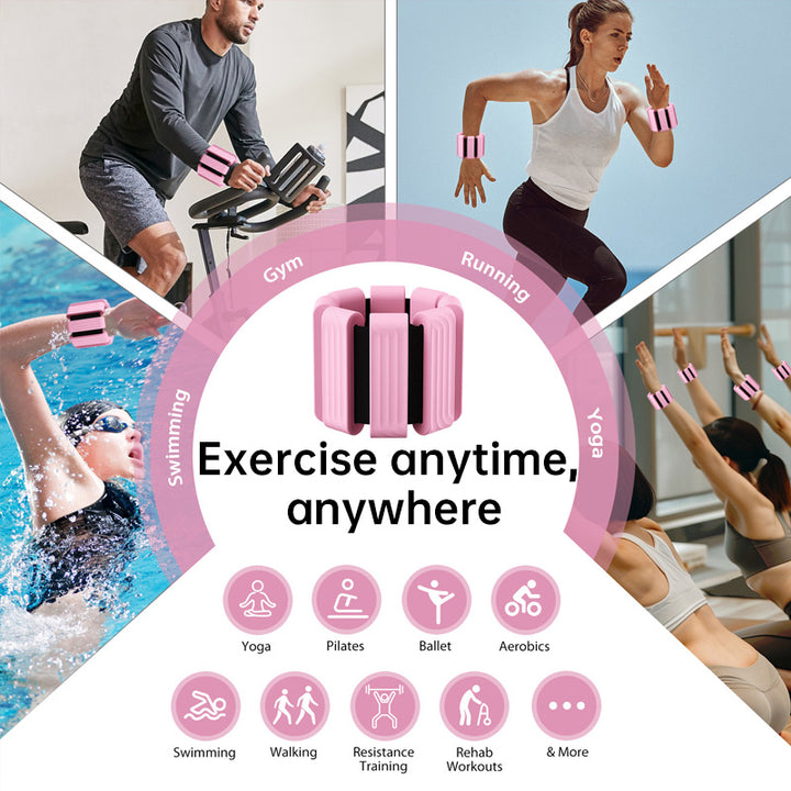Weighted Wristbands: Silicone, for Weight Training/Yoga/Dance/Fitness (Also for Ankles)