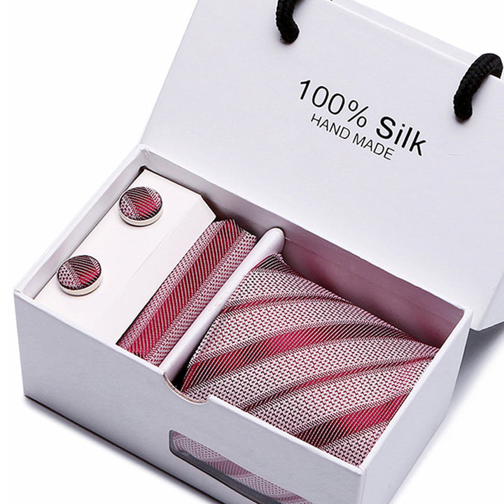Men's Tie Spot Gift Box 5-Piece Suit Group Tie Business Formal Wedding Tie