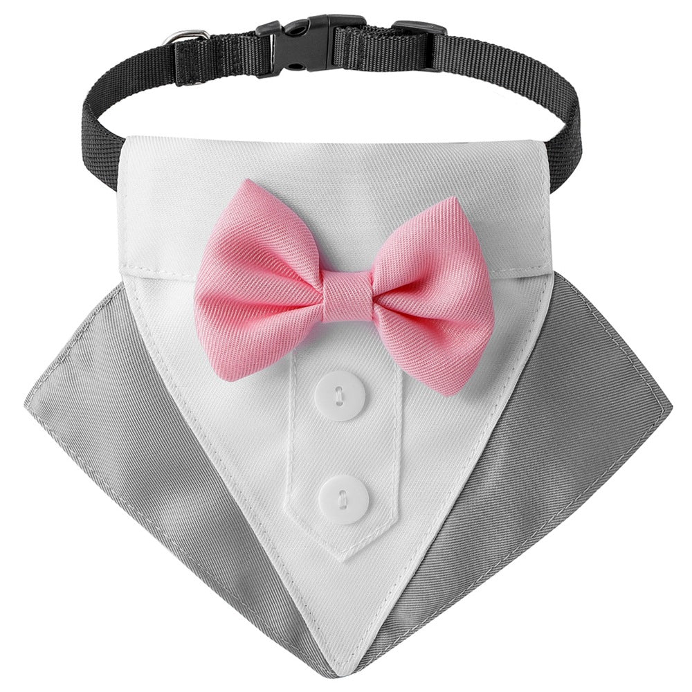 British style wedding suit dog bibs wedding triangle scarf pet scarf collar