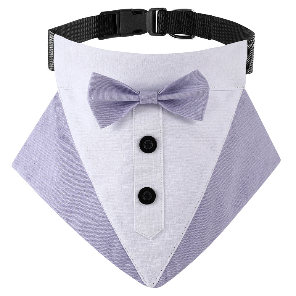 British style wedding suit dog bibs wedding triangle scarf pet scarf collar