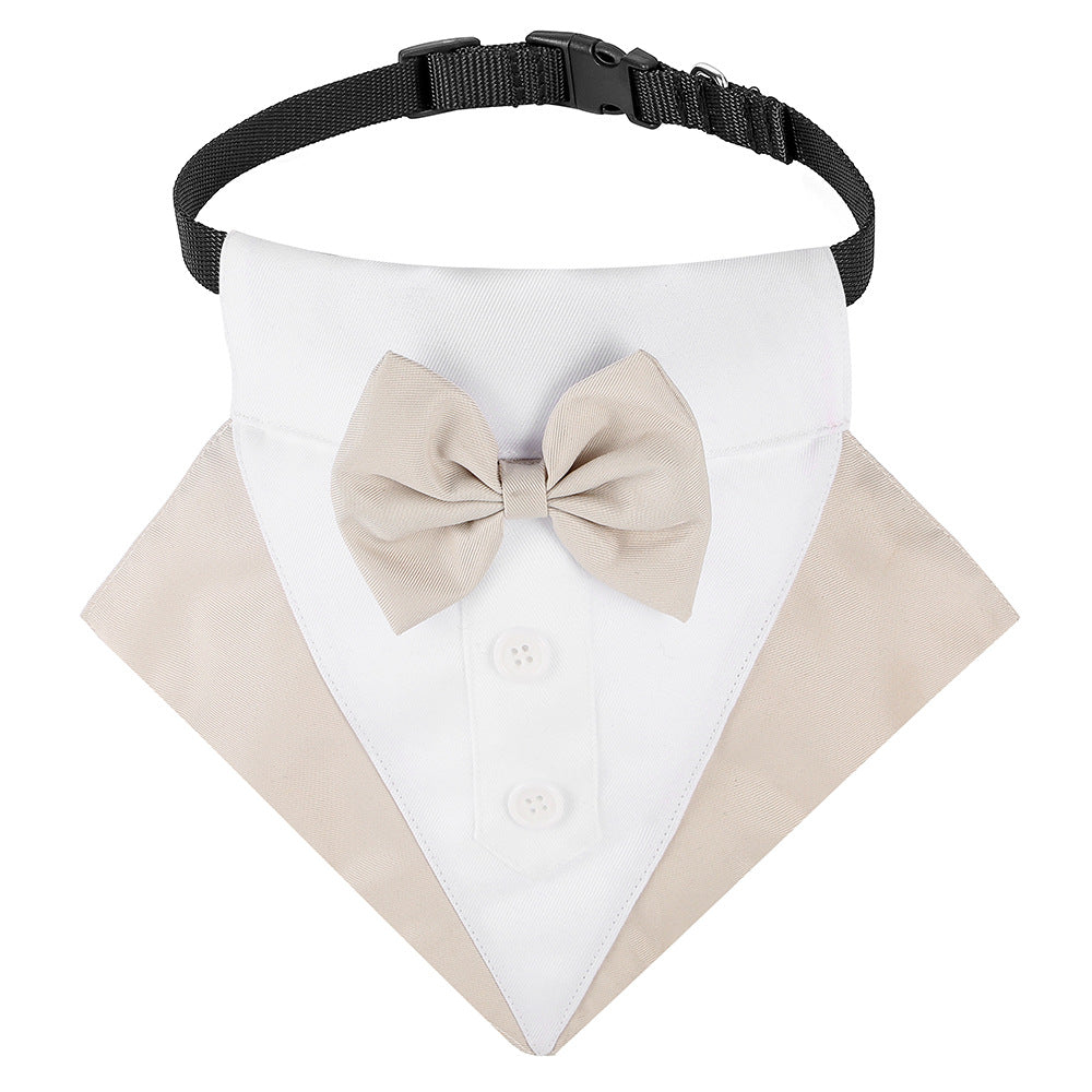 British style wedding suit dog bibs wedding triangle scarf pet scarf collar