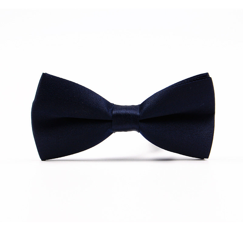 Men's Gentleman Business Casual Bow Tie Solid Color Red Wedding Groom Groomsmen Bow Tie