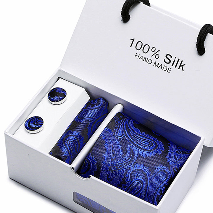 Men's Tie Spot Gift Box 5-Piece Suit Group Tie Business Formal Wedding Tie