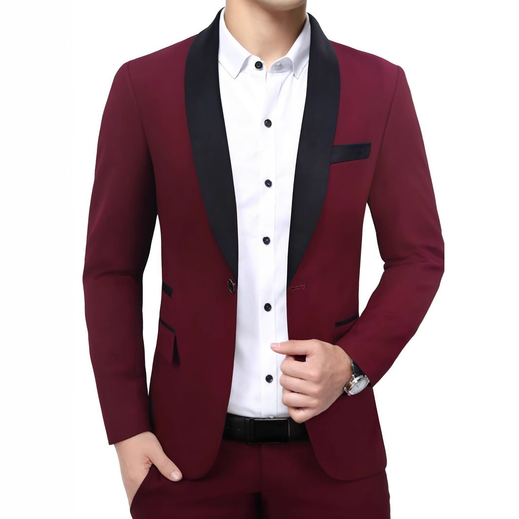 Banquet Dress Shirt  Men's Suit Jacket Business Blazer Groom Wedding Suit