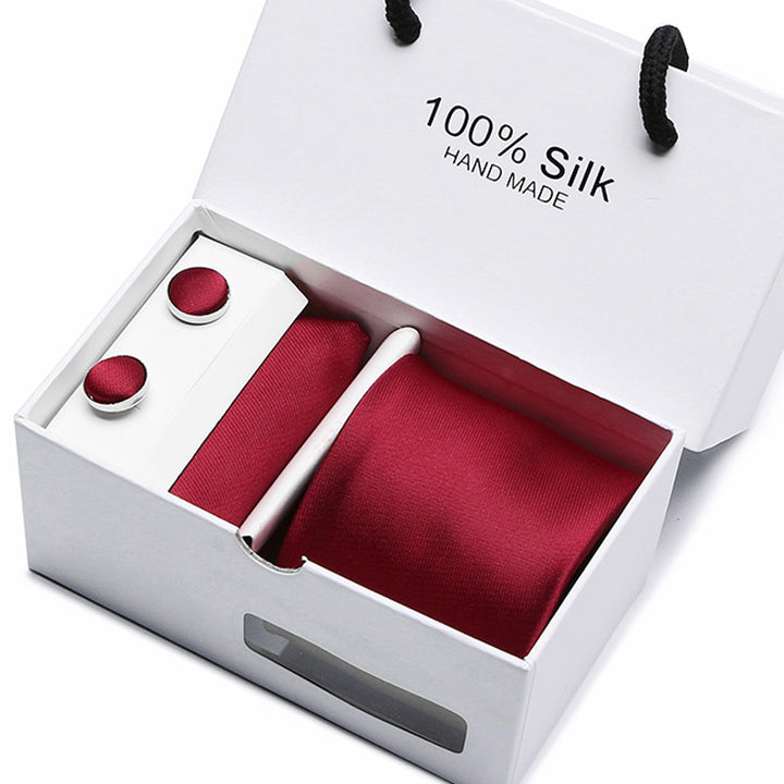 Men's Tie Spot Gift Box 5-Piece Suit Group Tie Business Formal Wedding Tie