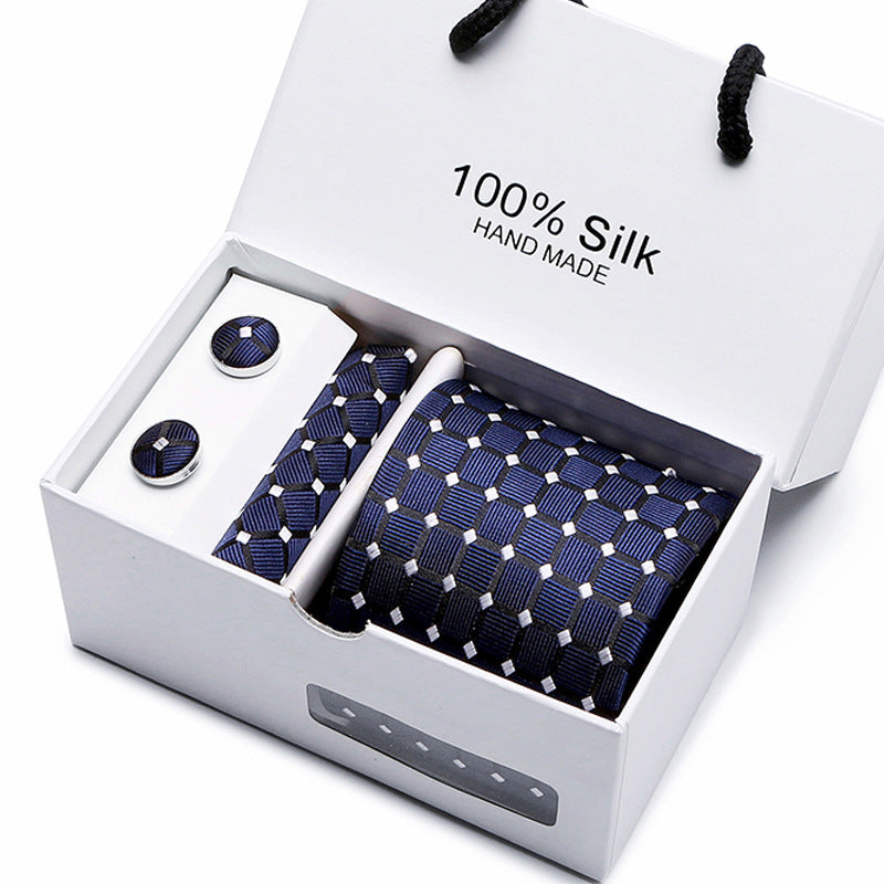 Men's Tie Spot Gift Box 5-Piece Suit Group Tie Business Formal Wedding Tie