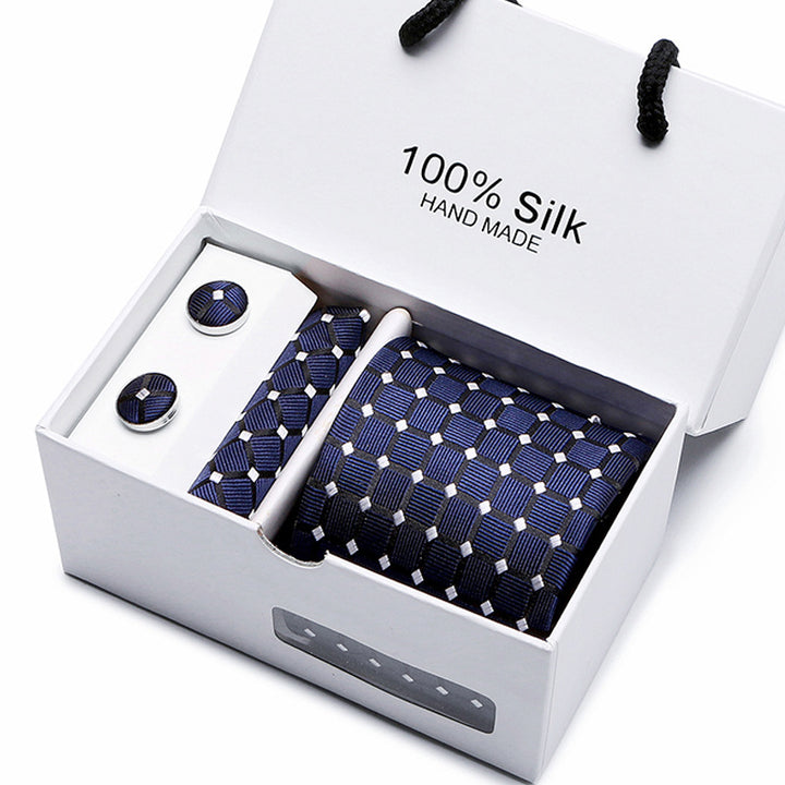 Men's Tie Spot Gift Box 5-Piece Suit Group Tie Business Formal Wedding Tie