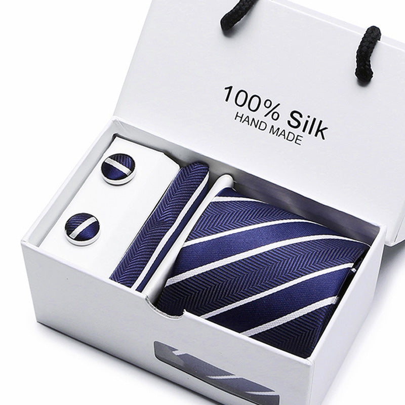 Men's Tie Spot Gift Box 5-Piece Suit Group Tie Business Formal Wedding Tie