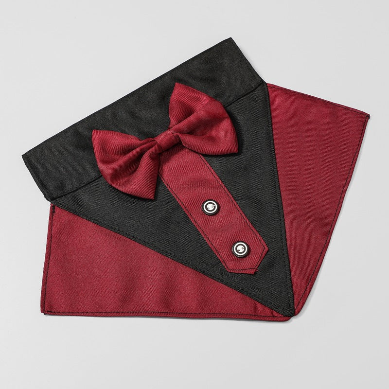 British style wedding suit dog bibs wedding triangle scarf pet scarf collar