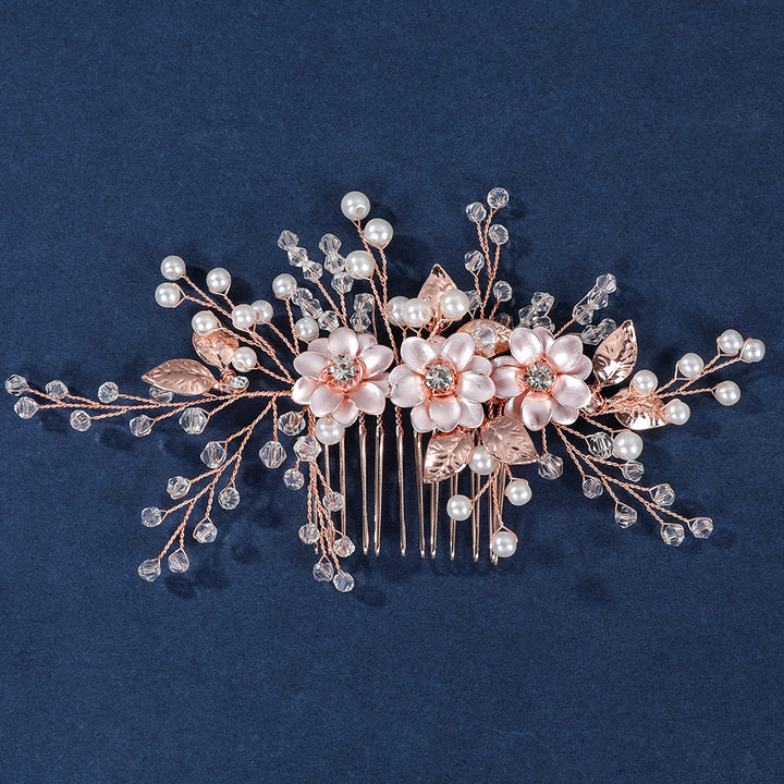 Original Design Bride Headwear, Hanfu Hair Accessories, Wedding Dress Accessories, Handmade Pearl Pan Hair Insertion Comb, Beautiful Hair Comb