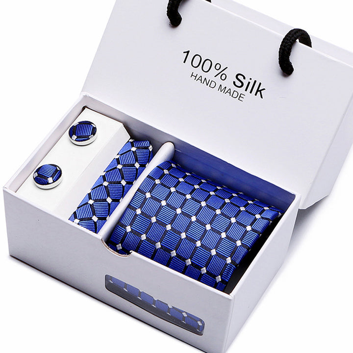 Men's Tie Spot Gift Box 5-Piece Suit Group Tie Business Formal Wedding Tie