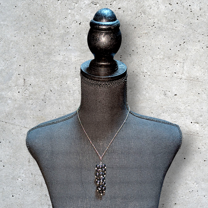Obsidian Black Grape Vine Necklace
