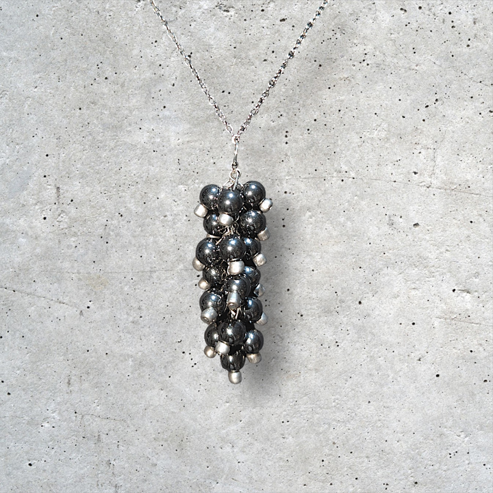 Obsidian Black Grape Vine Necklace