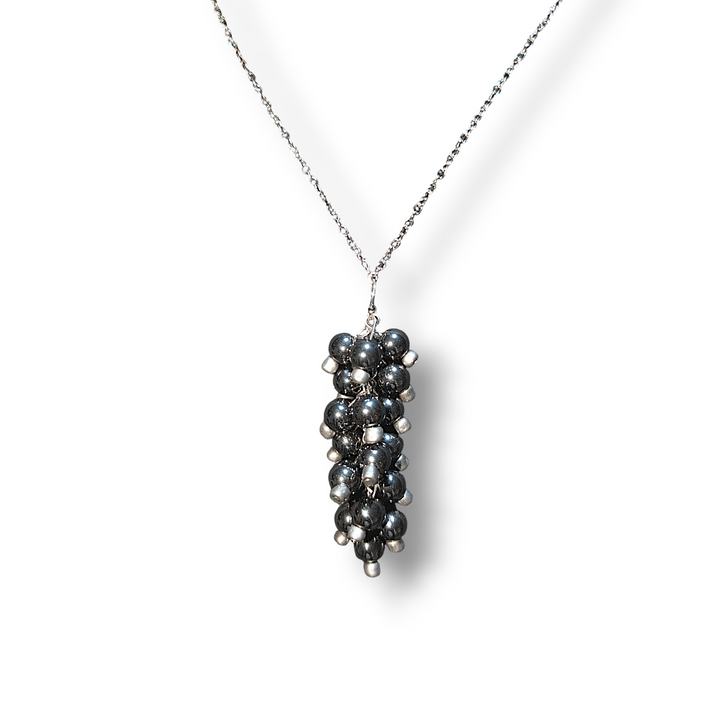 Obsidian Black Grape Vine Necklace