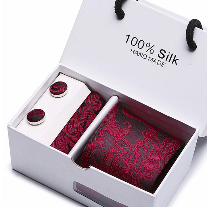 Men's Tie Spot Gift Box 5-Piece Suit Group Tie Business Formal Wedding Tie