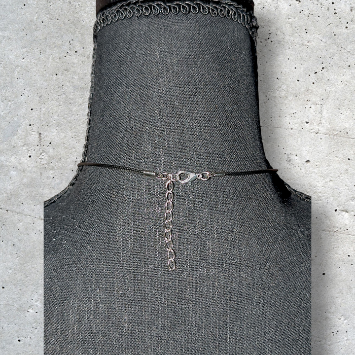 Blue Oval Resin (0.5inch/13mm) Necklace