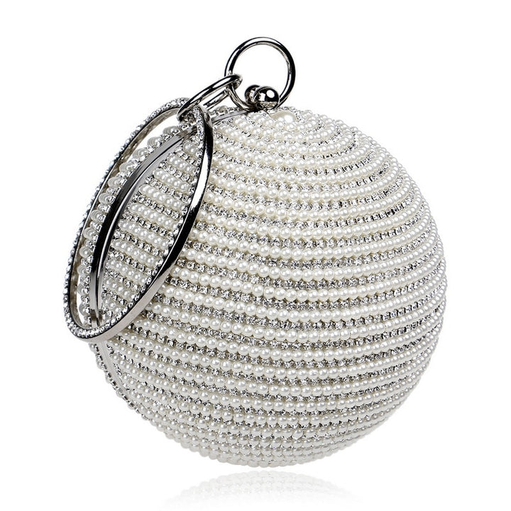 Ball Diamond Tassel Women Party Metal Crystal Clutches Evening  Wedding Bag Bridal Shoulder Handbag Wristlets Clutch