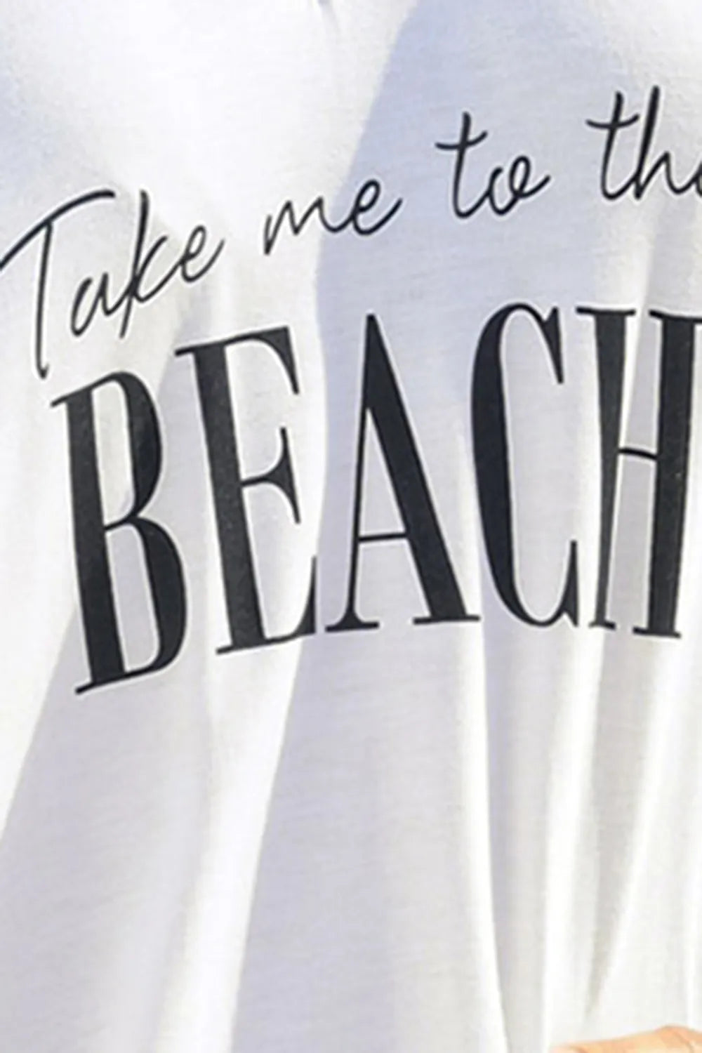 Off-Shoulder Printed Beach Cover-Up — Loose Bikini Sunscreen Jacket Top Tee
