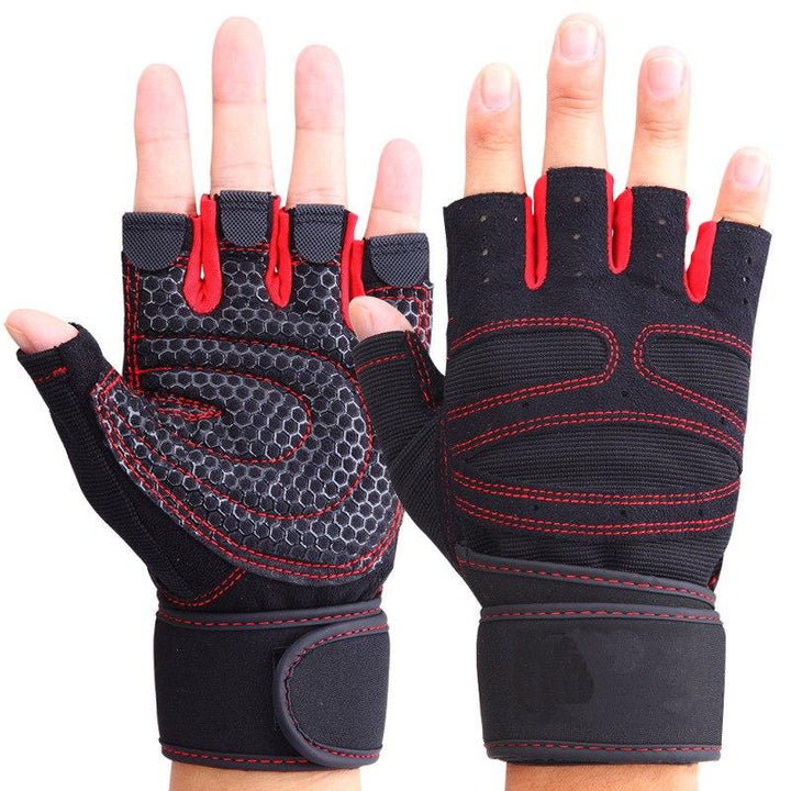 Half Finger Fitness Gloves — Comfort Grip Training Gloves Strength Workout