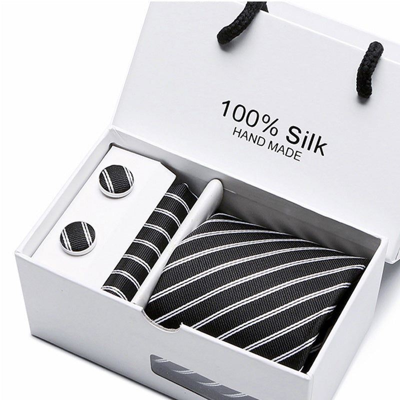 Men's Tie Spot Gift Box 5-Piece Suit Group Tie Business Formal Wedding Tie