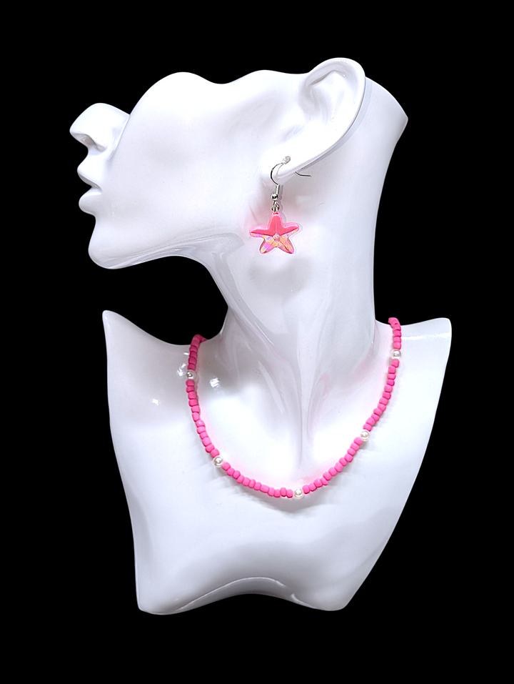 Pink Starfish Earrings