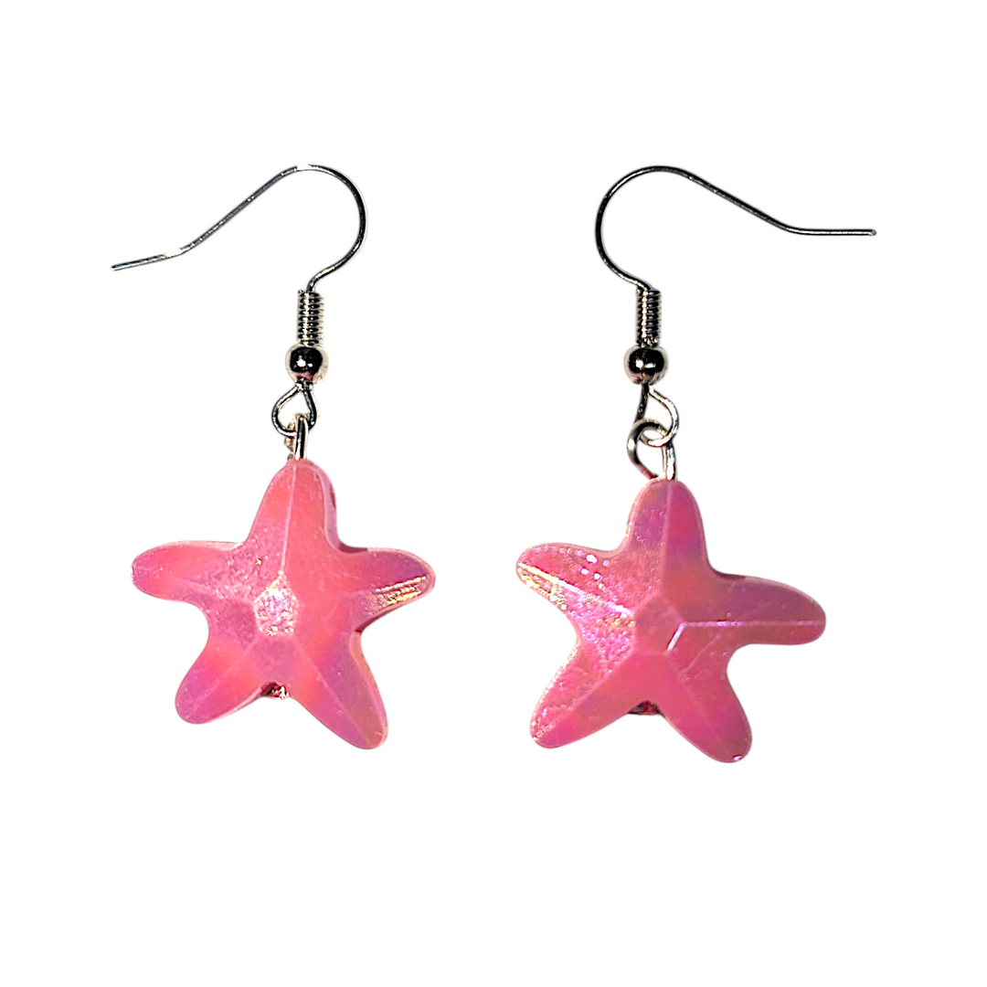 Pink Starfish Earrings