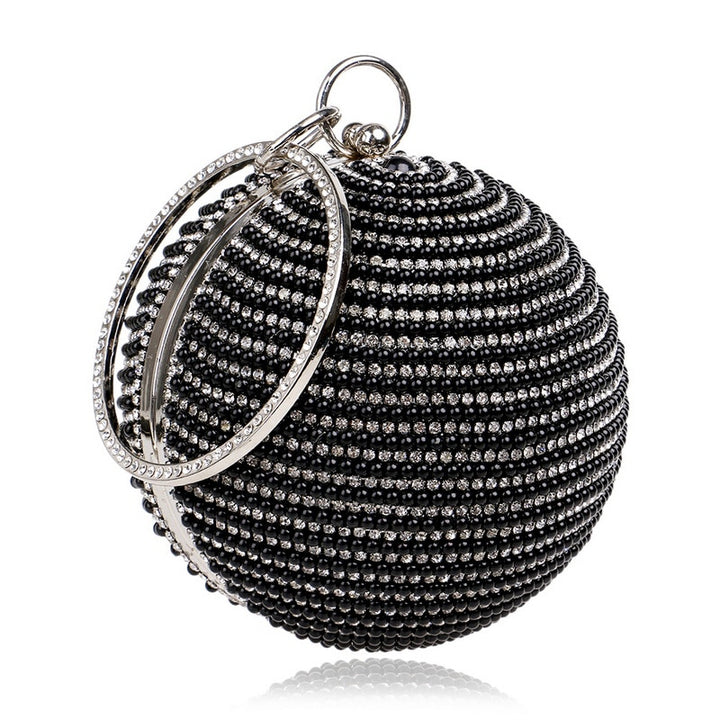 Ball Diamond Tassel Women Party Metal Crystal Clutches Evening  Wedding Bag Bridal Shoulder Handbag Wristlets Clutch