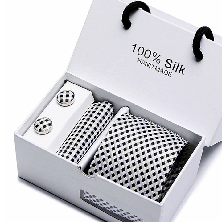 Men's Tie Spot Gift Box 5-Piece Suit Group Tie Business Formal Wedding Tie
