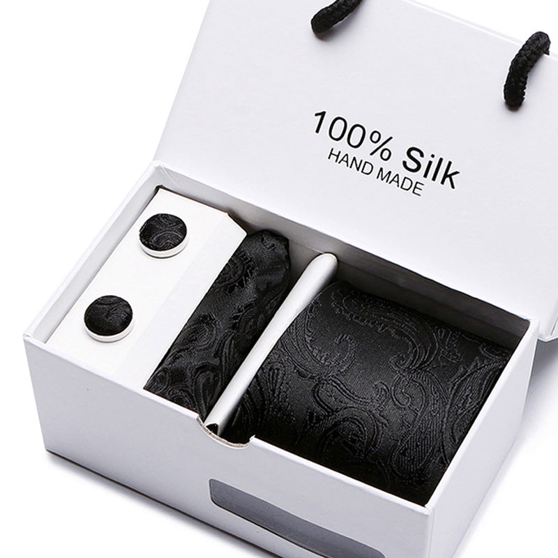 Men's Tie Spot Gift Box 5-Piece Suit Group Tie Business Formal Wedding Tie