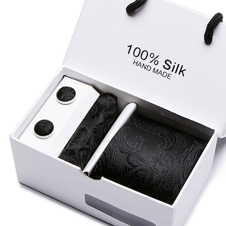 Men's Tie Spot Gift Box 5-Piece Suit Group Tie Business Formal Wedding Tie