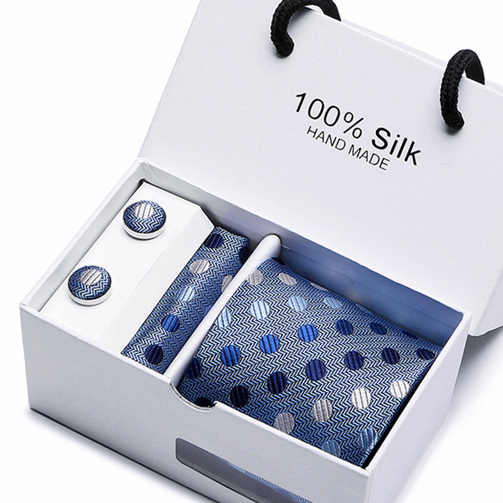 Men's Tie Spot Gift Box 5-Piece Suit Group Tie Business Formal Wedding Tie