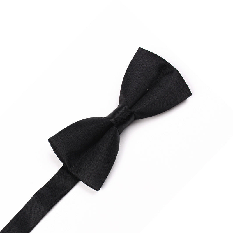 Men's Gentleman Business Casual Bow Tie Solid Color Red Wedding Groom Groomsmen Bow Tie
