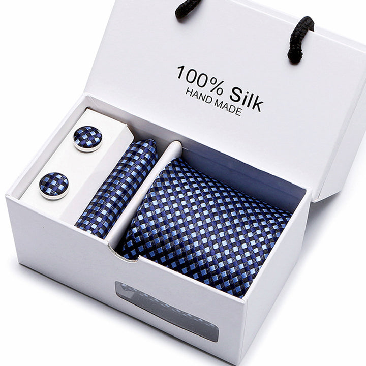 Men's Tie Spot Gift Box 5-Piece Suit Group Tie Business Formal Wedding Tie