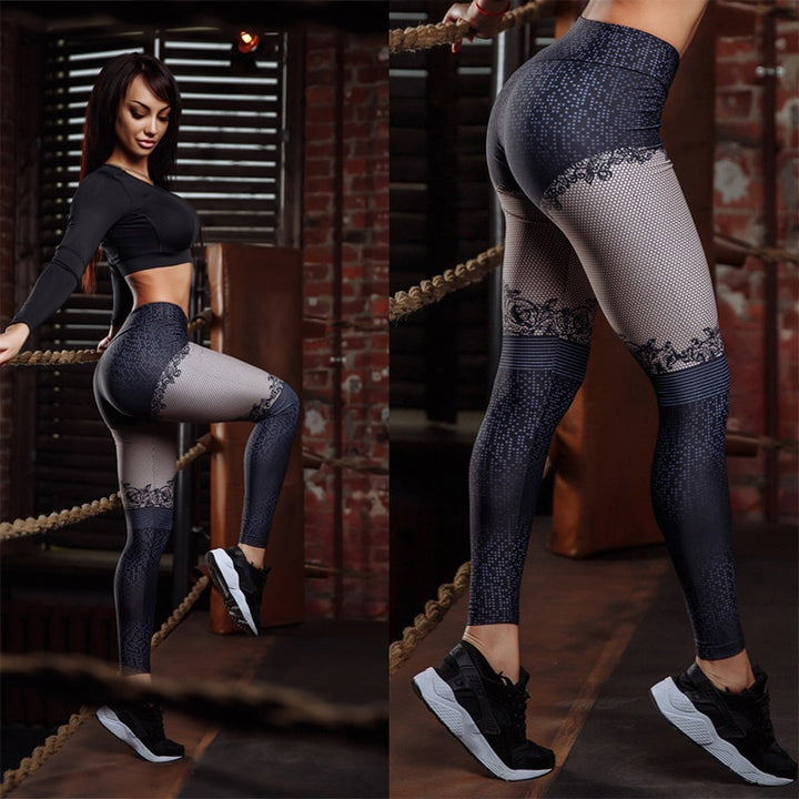 Women’s 3D Digital Printed Fitness Leggings — High-Waist Push-Up Activewear Jeggings