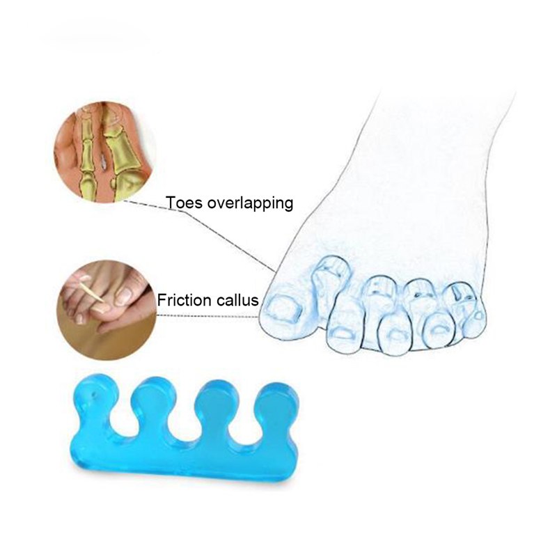1Pair = 2Pcs Silicone Manicure Toe Separator Pedicure Tool Bunion Corrector