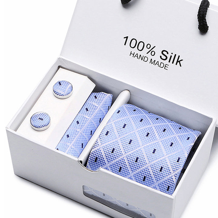 Men's Tie Spot Gift Box 5-Piece Suit Group Tie Business Formal Wedding Tie