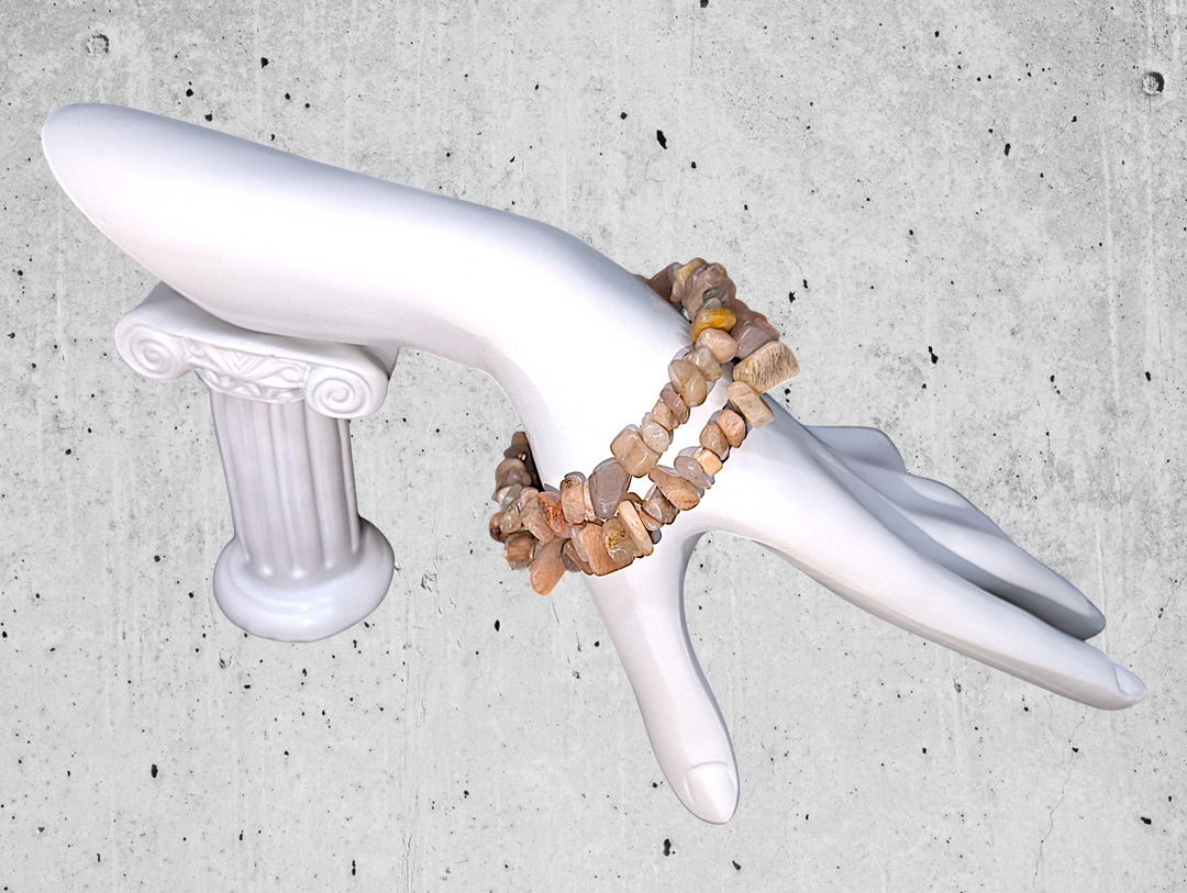 Sand Stone Necklace and Bracelet Set