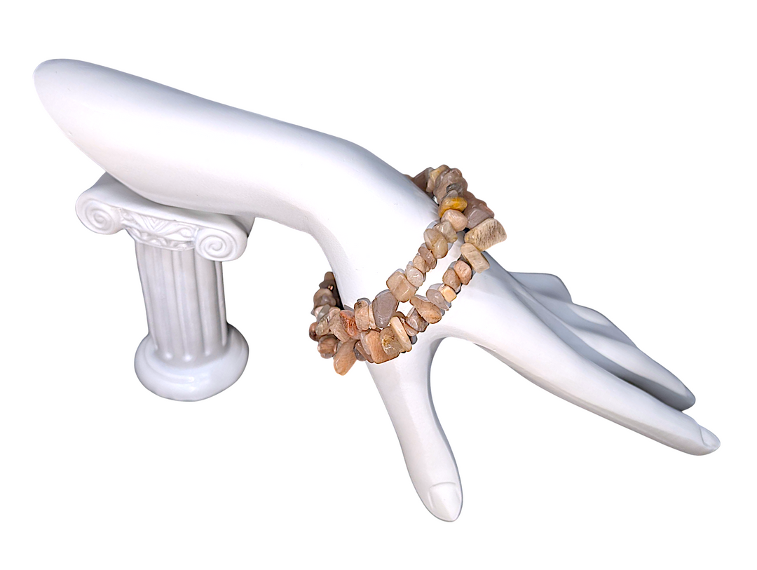 Sand Stone Necklace and Bracelet Set