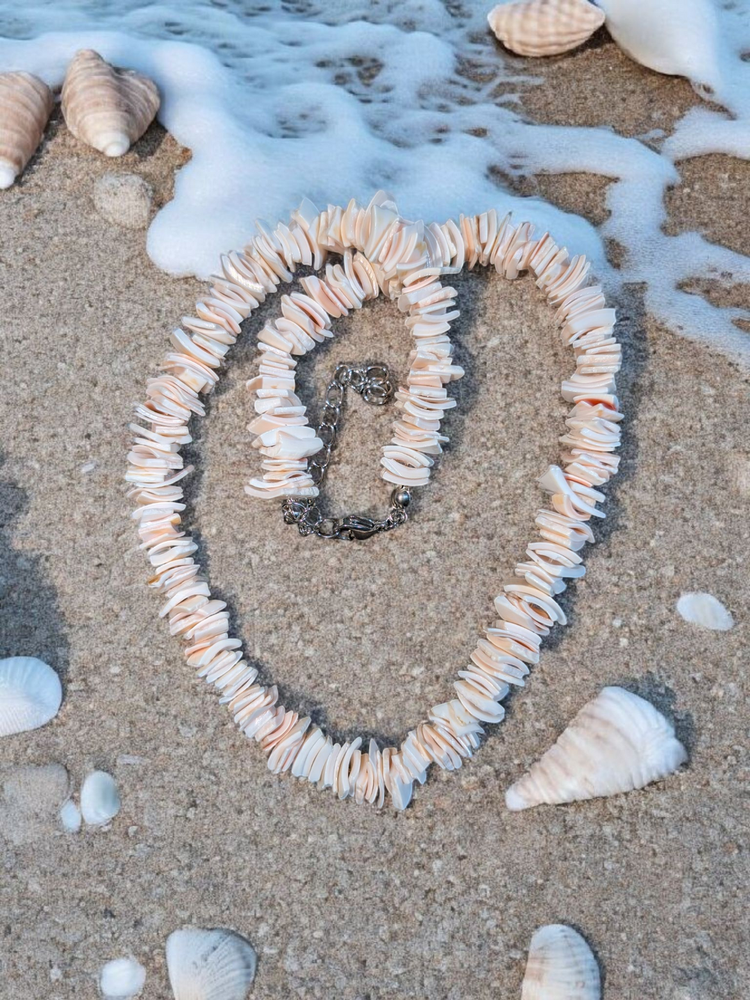 Puka Shell Pink Necklace