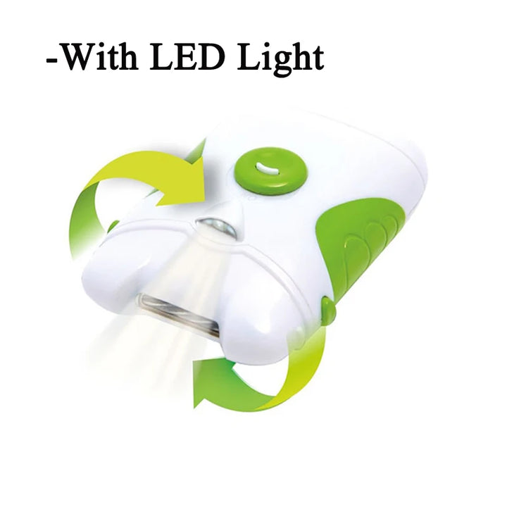 Portable Electric Nail Trimmer Nail Clipper with LED Light Nail Manicure Pedicure Polisher Tool