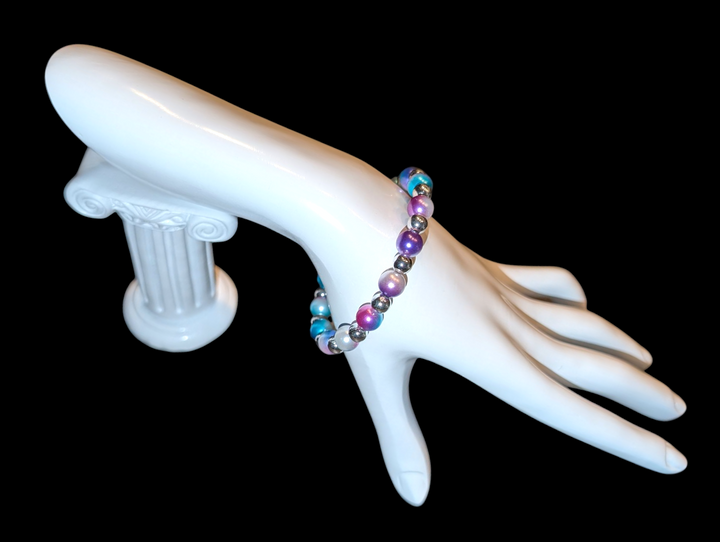 Chic Pink Silver Bracelet