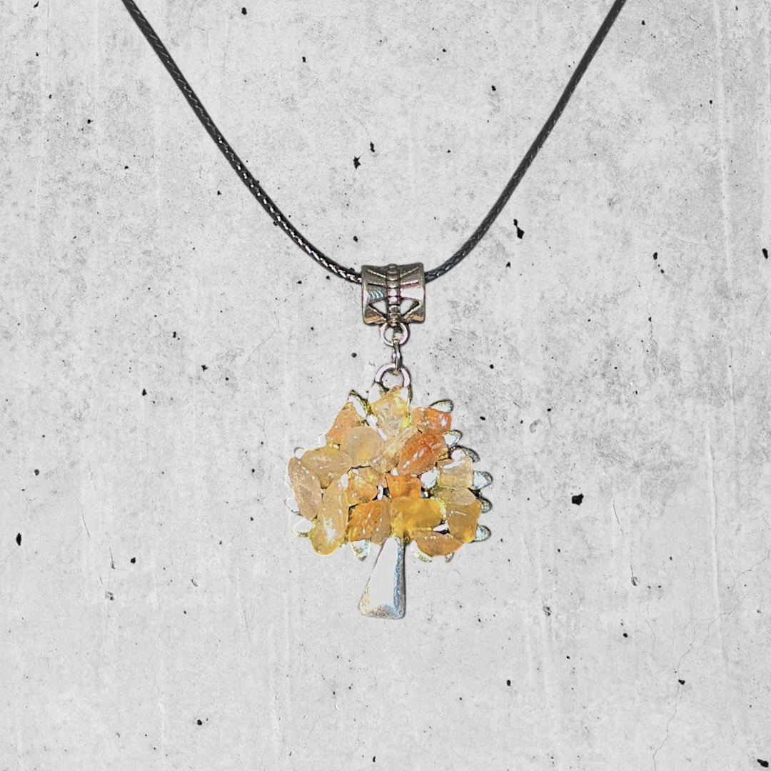 Light Orange Tree Necklace