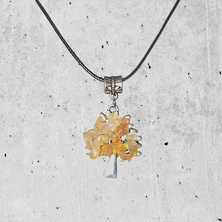 Light Orange Tree Necklace