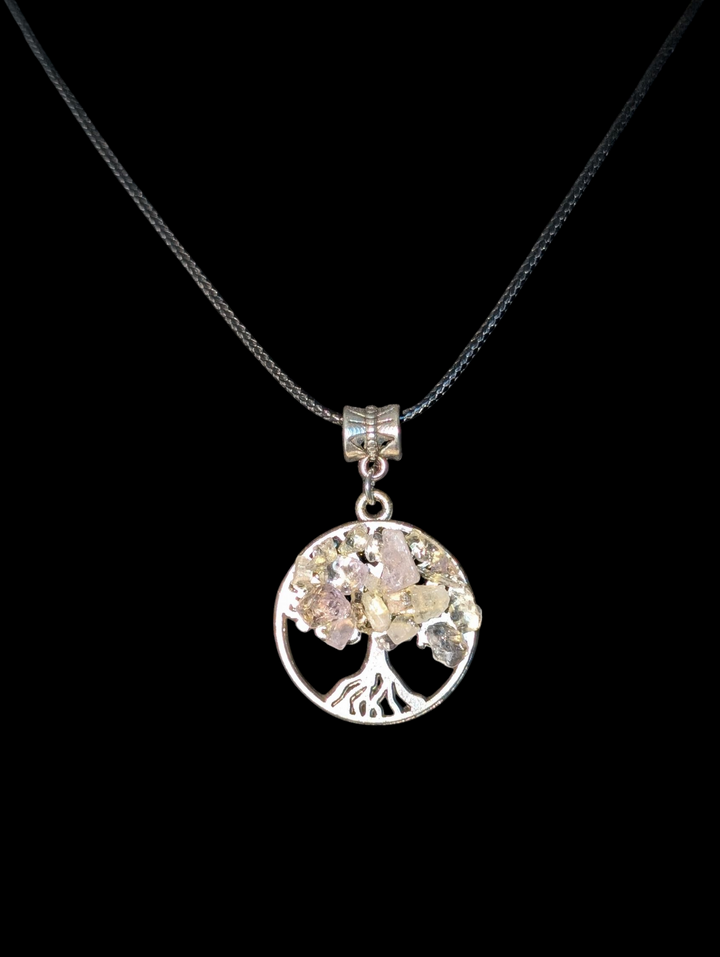 Light Pink Circle Tree Necklace