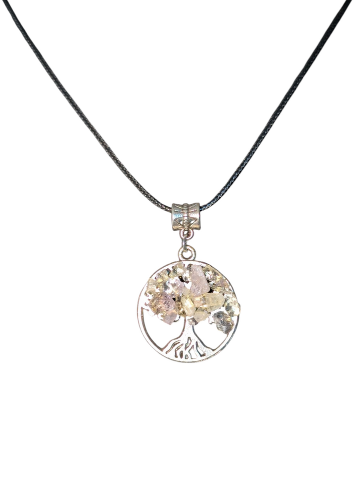 Light Pink Circle Tree Necklace