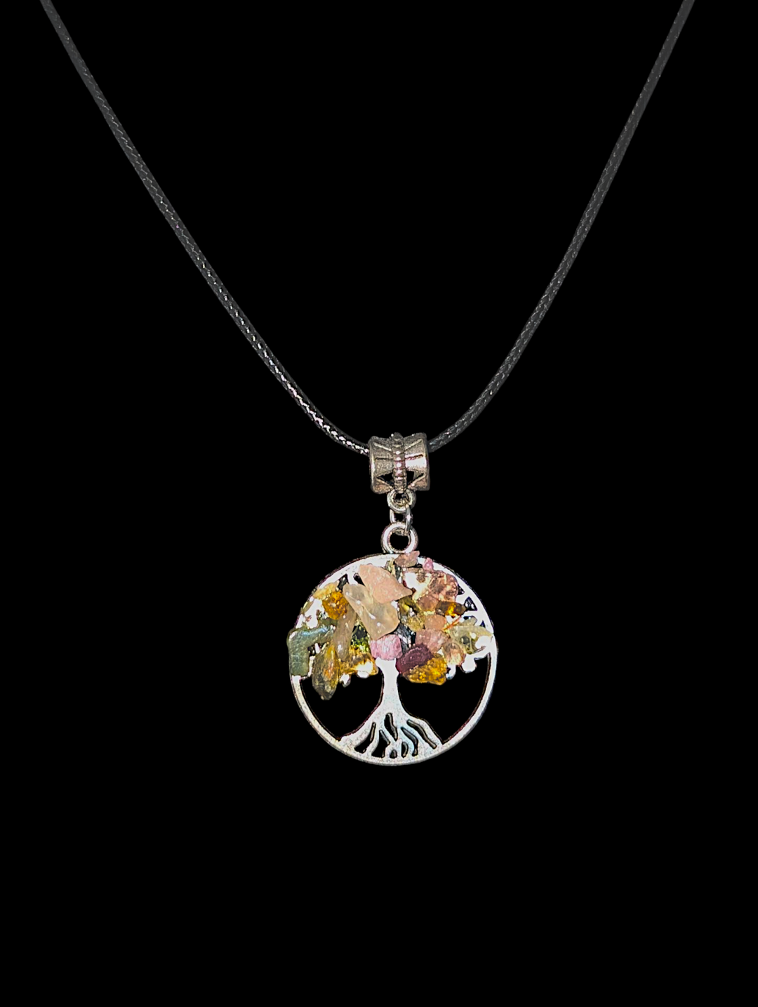 Multi-Color Circle Tree Necklace