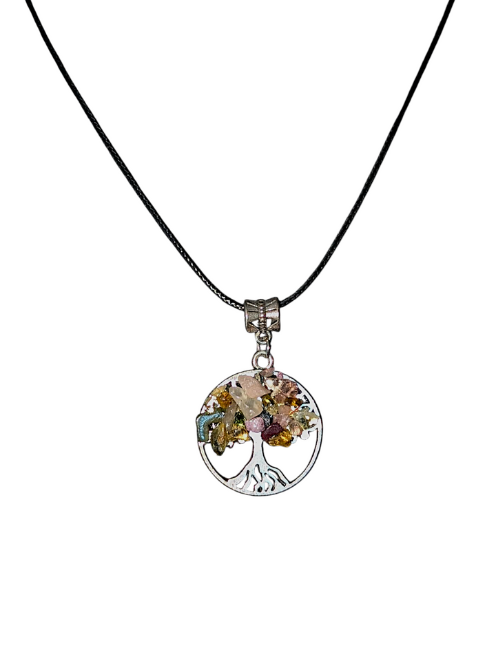 Multi-Color Circle Tree Necklace