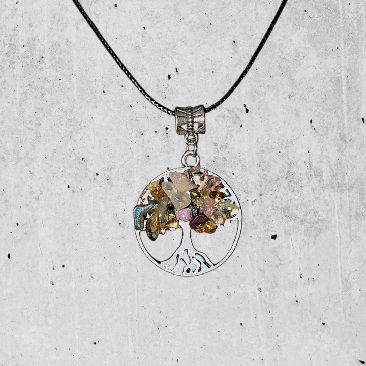 Multi-Color Circle Tree Necklace
